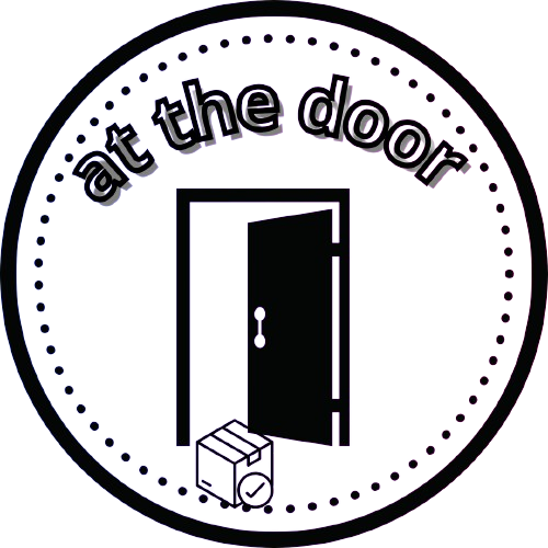 at the door